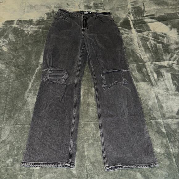 Hollister Co Ultra High-Rise Dad Jean Vintage Stretch Women's 10R/30R Dark Gray - Picture 1 of 9